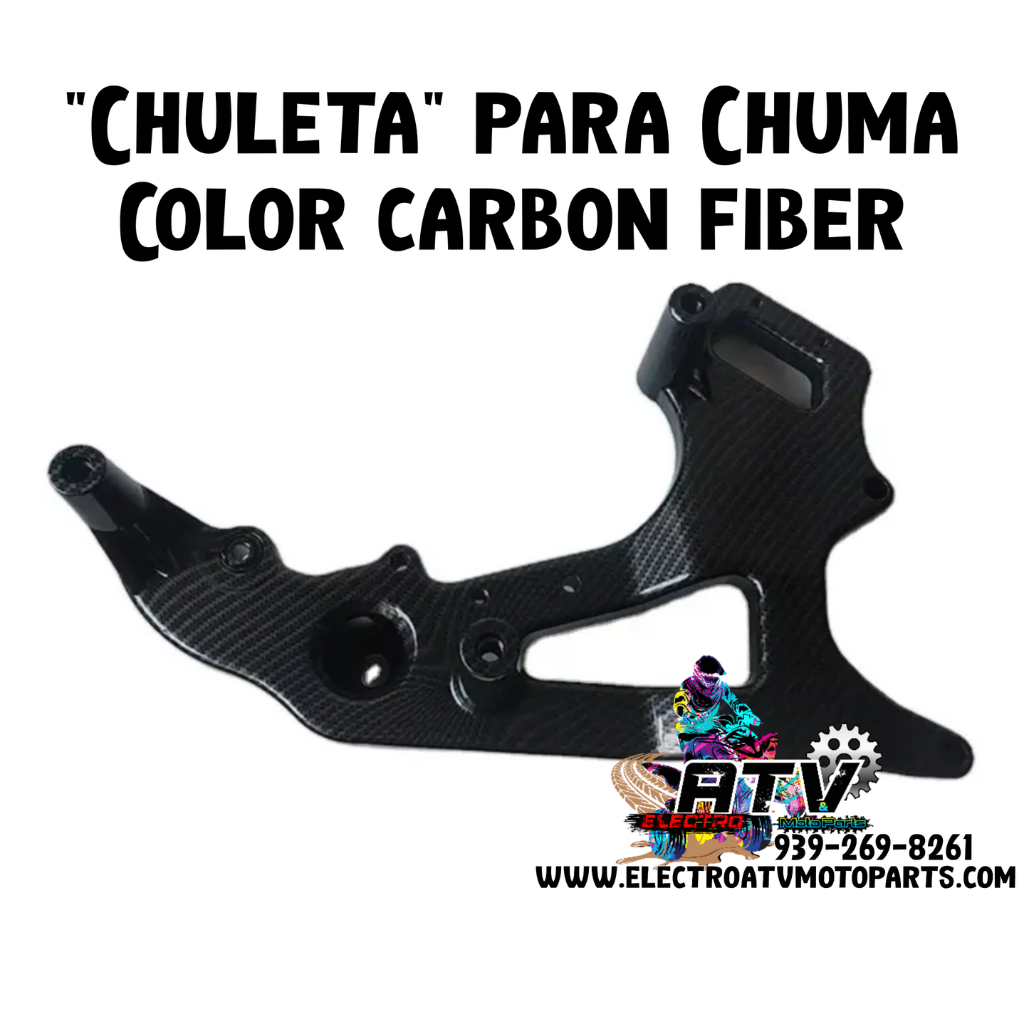 Swingarm Color Carbon "Chuleta" para Chuma 200cc