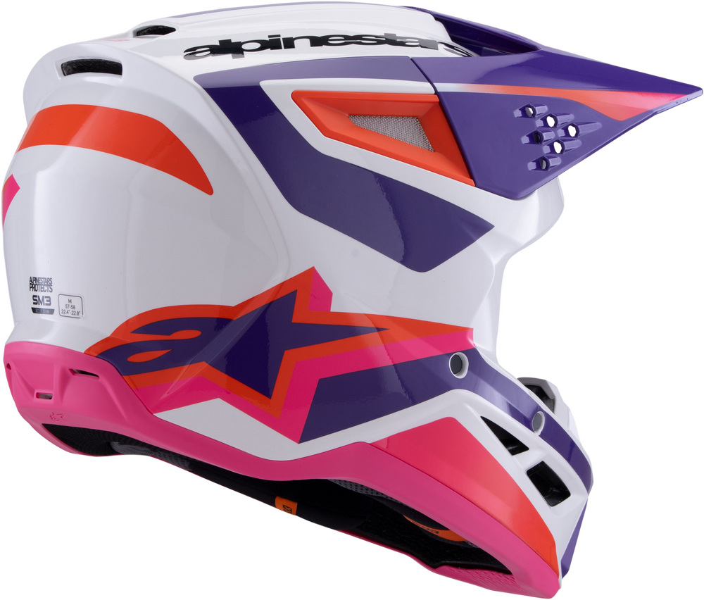 CASCO SM3 HEAT WHITE/PURPLE/PINK GLOSSY