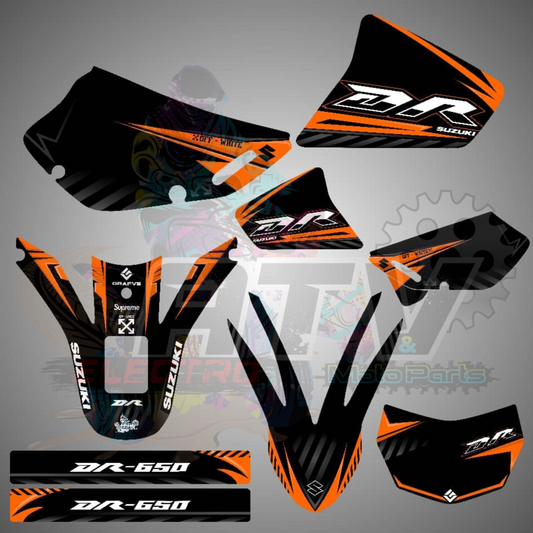 DR650 KIT GRÁFICAS-BORANGE