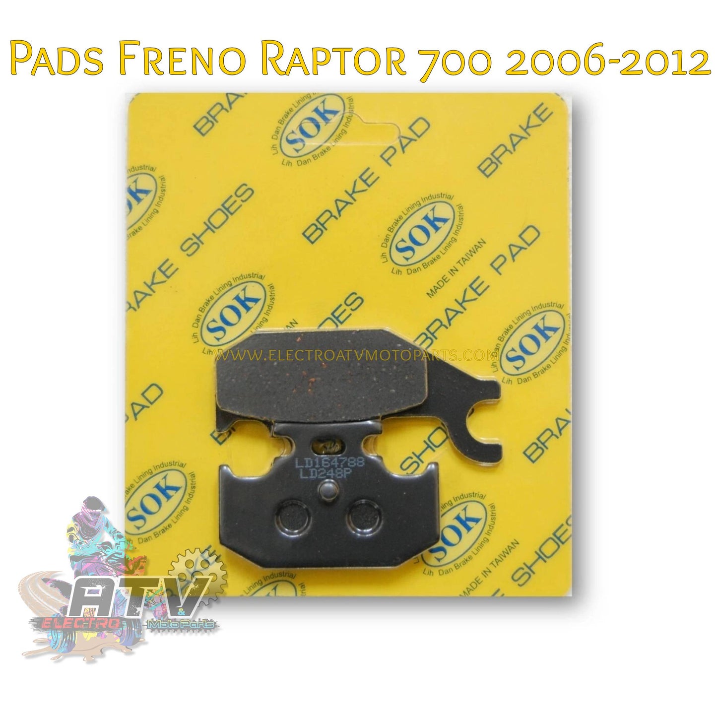 RAPTOR 700 2006-2012 PADS FRENO TRASERO