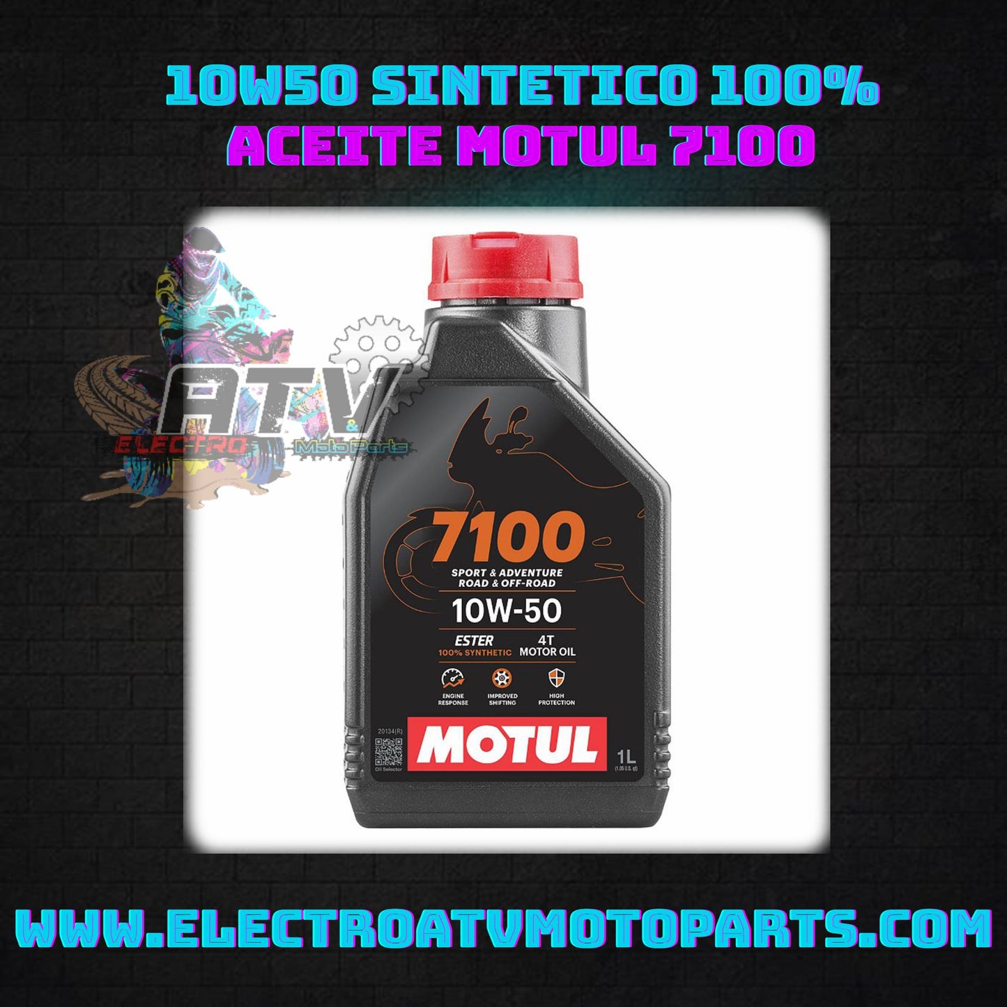 MOTUL® 7100 SYNTHETIC OIL 10W50 LITER